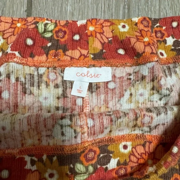 L/XL, 2pc PJs Tiny Tank & Shorts, perfect fall floral patter, excellent cond. - Picture 4 of 8